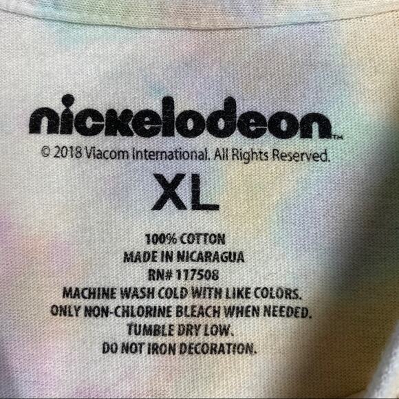 NICKELODEON TIE DYE CROP SWEATSHIRT SIZE XL - Picture 7 of 10
